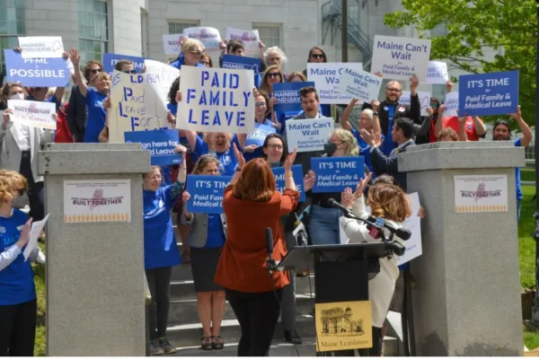 Paid leave rally